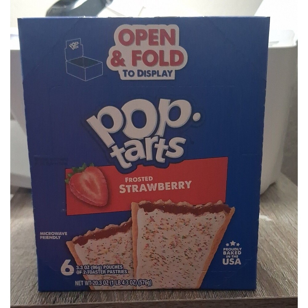 Pop-Tarts Frosted Strawberry Toaster Pastries, 12 Pack (6 Servings) 2pcs X 576g
